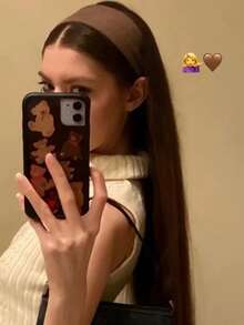 1件裝運動吸濕排汗髮帶，跑步健身髮箍頭巾，夏季女性髮飾 - 咖啡 - 查看 3