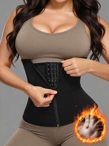 1 Stück Damen Sport Taillengürtel, formender Taillengürtel, Körpershaper, Sport Taillengürtel, Bauch-Kompressions-Taillengürtel, Yoga Fitness Taillenband - Schwarz - Übersicht 10