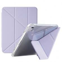 DANYCASE 相容於 Ipad Air 8 (M4) 11" 13" 2026 11th(A16) 2025 Air 11 13 M2 M3 Pro 11 13 M4 2024 Air 4 5 10th 10.9 Pro 11 9th 8th 7th 10.2 Pro 12.9 4th 5th 6th 透明背蓋 Y 型摺疊保護殼 - 淡紫色 - 查看 1