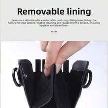 Adjustable Ankle Support Brace, Lightweight Breathable Stabilizer With Dual Buckles, Non-Slip Resin Foot Brace For Sports & Daily Use, Left Foot - Lined Buckle Style, Left Side - View 5