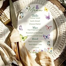 Arched Personalized Wedding Menu Card, Customized Wedding Dinner Menu, Elegant Minimalist Floral Design, Wedding Table Decor, Customizable Event Menu Card, Suitable For Weddings And Pre-Wedding Parties, Minimalist Wedding Table Decor - Arched Menu - View 7