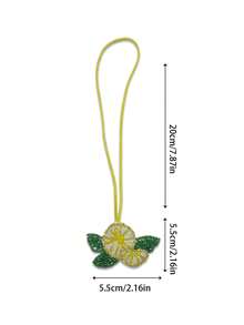 Fruit Summer Beach Vacation Style Bag Charm, Fashionable Cute Versatile Rhinestone Bag Pendant - Multicolor - View 12