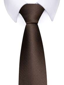 1 Peça Gravata Masculina de Cor Sólida com 8CM de Largura, Adequada para Combinar com Camisas e Ternos, Ideal para o Ambiente de Trabalho, Entrevistas de Emprego, Reuniões Formais - Cores misturadas - Visão 17