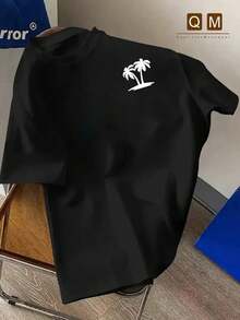 Camiseta de hombre moderna FOREVER CHASING con estampado Sunaeta de doble cara, cómoda, suave y de corte regular. - Negro - Ver 1