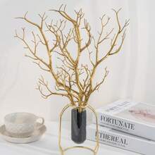 5PCS Artificial Tree Branches, Suitable For Home, Wedding, Party Decoration, Central Table Decoration, Valentine's Day, Birthday Gifts, Graduation Ceremonies, And Other Occasions. - Gold - View 2