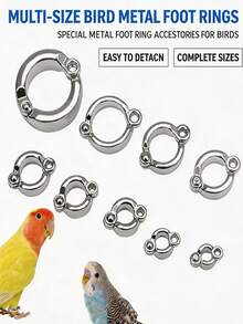 2pcs Parrot Flying Ropes | Retractable Ropes For Small Bird Flight Training | Suitable For Parrots And Other Birds | Anklet Rings Need To Be Selected Separately | You're So Clever Should Figuring Out To Install It Invertedly - A+B - View 10