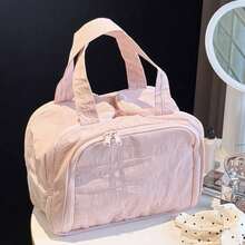 Multineos Comercial Large Capacity Portable Cosmetic Bag, Portable Cosmetic Washing Bag For Travel, Storage. - Baby Pink - View 1