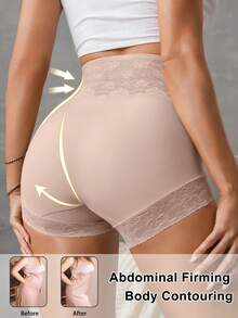 1pc Women's High Waist Tummy Control Butt Lifting Shapewear Panties, Suitable For Various Occasions - Champagne - View 2