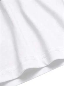 T-Shirt With Heart And Letter Print - White - View 3