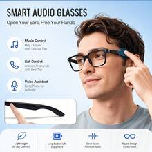 SENBONO Fashionable AI Smart Glasses, Conversation Translator, Work Assistant, HD Calling, Music Playback, Volume Control, Headphones And Glasses 2-In-1, Long Battery Life, Overseas Work And Travel, Real-Time Face-To-Face Translation, Wireless Smart Glasses - View 3