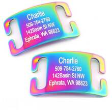 Custom Engraved Slide-On Pet ID Tag, Stainless Steel - Multicolor - View 8