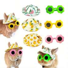 Summer Fruit Pattern Pet Hat - Adjustable, Easy For Rabbits, Kittens And Small Animals To Wear - Vibrant Colors, Drawstring, Comfortable Fit - Perfect For Parties, Photos And Outdoor Fun, Party Pet Hat|Playful Pet Hat - Multicolor - View 4