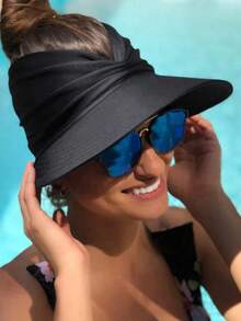 1 pieza Sombrero de playa con protección solar para mujer, sombrero de sol para deportes al aire libre para mujer, sombrero hueco, adecuado para deportes, playa, golf, senderismo - Multicolor - Ver 2