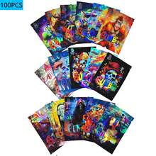100pcs Holographic 3D Laser Zip Lock Plastic Bags - Vibrant Iridescent Colors, Sealed Zip Lock Smell-Proof Pouch, High Quality & Resealable Mylar Bags For Party Favors, Jewelry, And Gift Packaging, Perfect For Christmas And Events, Gift Bags - Mix Color - View 4