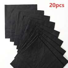 20/40/80 Piezas Servilletas para Bebidas, Servilletas de Papel Desechables Negras, 10" X 10" 2 Capas Servilletas de Cóctel para Bar, Bodas, Cumpleaños - Ver 7
