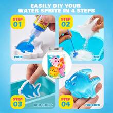 DIY Magic Water Fairy Toy Set - Water Fairy Gel Kit With Colorful Solution And Molds, Water Bead Creative Toy, Suitable For Children's Party And Gift - Multicolor - View 3