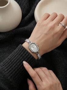 1pc Women's Elegant Versatile Quartz Movement Wrist Watch, Suitable For Daily Wear - Silver - View 5