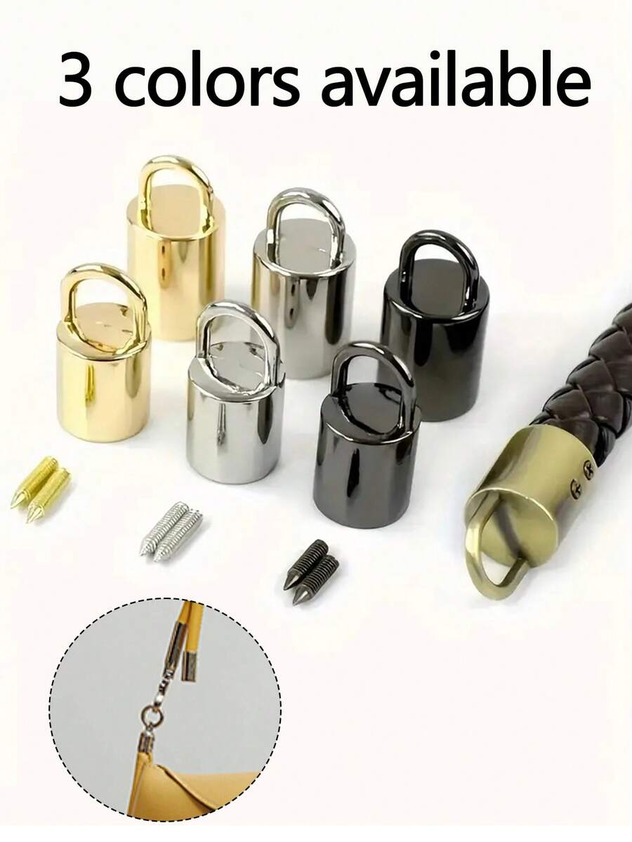 DIY珠寶配件 行李金屬五金件 包包吊飾鈴鐺 3色可選 適用於掛繩、衣物、背包 多功能扣環 適用於包包、夾克、羽絨外套、毛衣、長褲與帽子 耐用堅固 家居必備