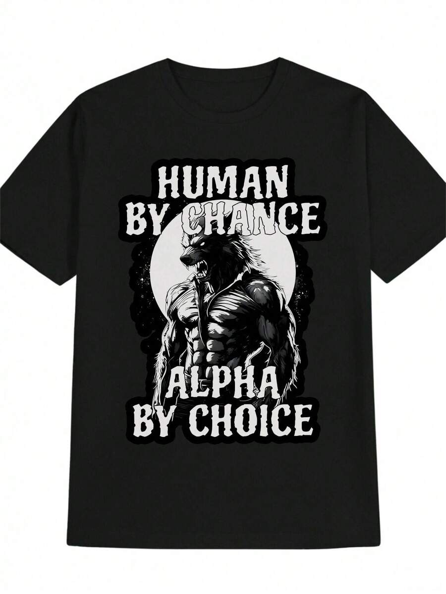 Interesting Men's Short Sleeves T Shirt,With Patterns,Fashionable Retro Print,Summer Collection,Black,Essential Item,Y2K,Anime,Strange Horror,Black Humor,Band Theme,Men's Gift - Black - View 1