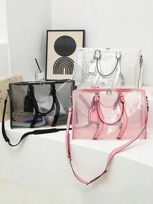 PVC Transparent Large Capacity Handbag - Multicolor - View 6