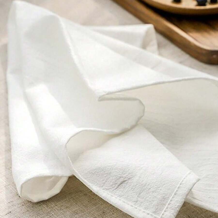 1/2/6/10pcs White & Light Purple Soft, Absorbent Paper Napkins - White - View 1