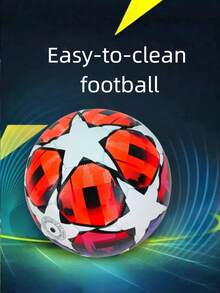 1pc Size 5 Standard, Indoor/Outdoor Universal, Competition Training Ball, Gift Inflatable PU Leather Multicolor Team Sports Football (Football Shipped Deflated) - Multicolor - View 3