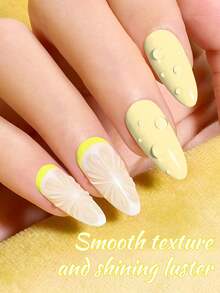 VOKY 6PCS/SET Summer Gel Nail Polish Set, Bright Yellow, High Saturation, UV/LED, Durable And Long-Lasting, It Is An Essential Item For Nail Salons And Home Nail Art - Multicolor - View 7