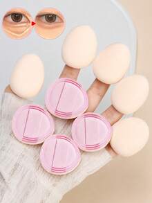 5 Grams Of Love Mini Air Cushion Makeup Sponge Set - With Mirror, Portable Makeup Compact For Refilling, Includes Single-Use Foundation Brush, Can Hold BB Cream Foundation Paste, DIY Travel Cosmetic Storage Container - Multicolor - View 6