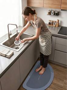 1pc Ultra Absorbent Non-Slip Bathroom Mat, Soft Water-Absorbing Quick-Drying Silicone Design. Suitable For Living Room, Kitchen, Hallway, Bathroom And Bedside Areas. Thickened Design, Also Perfect For Shower Spaces - Multicolor - View 6