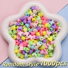 100/1000pcs Acrylic Large Hole Handmade Beads, Multiple Shapes (Star, Heart, Butterfly), Suitable For DIY Jewelry Making, Home Decor, Handmade Style Products - Random Style - View 13