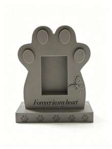 Paw Print Pet Memorial - Dog Cat Tombstone, Engraved With "Forever In My Heart", Butterfly Design, 3D Printed Material, Suitable For Outdoor Garden Cemetery And Indoor Desk, Pet Loss Sympathy Gift - Multicolor - View 6