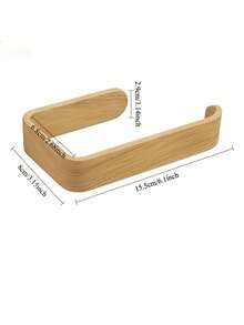 1pc Wooden Bathroom Towel Rack, Wall-Mounted Towel Rack, No Drilling Required, Suitable For Bathroom And Kitchen, Modern Style Wall-Mounted Towel Rack, Easy To Install - Multifunctional Rack - View 4