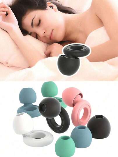 Reusable Silicone Earplugs, Suitable For Sleep And Swimming - 35dB Noise Reduction, Includes 2 Pairs Of Earplug Covers, Suitable For Snoring, Studying, Concerts, Beach Essentials, Beach Accessories, Pool Floating