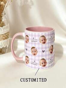Personalized Photo Mug, Mother's Day Mug, Baby Face Mug, Customized Baby Mug, Grandma Gift, Grandpa Gift, Customized Pattern Mug, Customized Coffee Cup - Multicolor - View 24