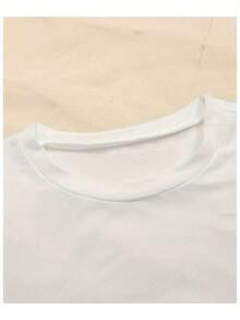 Camiseta con estampado de corazones, camisa de talla grande para hombre, camiseta de manga corta informal de moda de verano, ropa deportiva para exteriores, ropa casual adecuada para hombres - Blanco - Ver 2