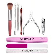 7/9pcs Nail & Pedicure Tool Set, Nail Cuticle Pliers, Nail File, Dead Skin Pusher, Nail Exfoliator, Nail Cleaning & Care Tool Kit - Multicolor - View 10