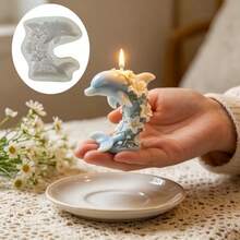 SUPWANPENG 1pc Resin Silicone Mold Lily Flower Jumping Dolphin Shape DIY Handmade Casting Mold For Making Ornaments, Candles Compatible With Resin, Plaster, Clay, Cement, Concrete Desktop Atmosphere Decor Mold, Perfect For Home Decor, Valentine's Day, Mother's Day, Father's Day, Christmas Gift Handmade Mold - NO BW269 Mold - View 2