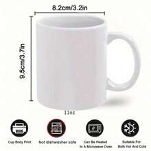 Ceramic Coffee Mug With Heart Design "Love Yourself" Minimalist Aesthetic Ideal For Home And Office An Affordable Birthday Gift And Dishwasher . - 白色 - 查看 3