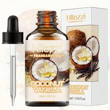 Hllozzi 30ml Coconut Vanilla Oil Series Centers On A Sweet, Gourmand Fragrance, Featuring Vibrant Top, Elegant And Refined Middle, A Lingering Base. Suitable For Diffusers, Humidifiers, Scented Candles, And DIY, It Makes An Ideal Gift For Friends And Family - Coconut Vanilla - View 1
