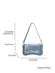 New Versatile Shoulder Bag - Blue - View 7