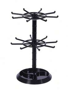 1pc Simple Fashion Multi-Layer Rotating Earring Storage Rack, Women's Jewelry Display Stand Organizer For Bracelets, Necklaces, Small Accessories, Hair Ties And Jewelry - Rotating Jewelry Storage Rack - View 11
