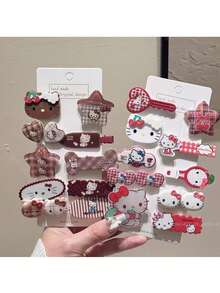 Sanrio Authorized Heltt Sweet Style Hair Clips, Multiple Cute Cartoon Character Designs, Suitable For Office Daily Styling, School Break Hair Arrangement And Daily Outings, Perfect Christmas And New Year Gift - Hair Clip - View 3