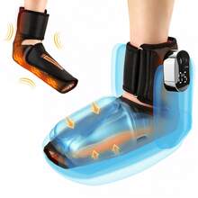 Hailicare Foot Airbag Massager, 3-Level Heating (40-45-50℃), 3 Massage Modes & 3 Adjustable Intensity Levels, 15-Minute Timer, LED Digital Display, 2000mAh Rechargeable Battery, Type-C Charging, Relaxes Feet & Ankles, Ideal Holiday Gift - Black - View 2