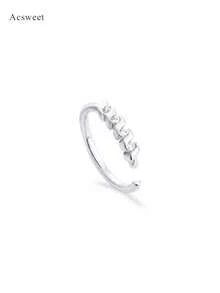 1Pc Wonmen's Fake Nose Rings Gold/Silver Diamond Nose Stud Nose Piercings Silver Non-Piercing Nose Clip Hoop For Daily Fashion And Party Style Idea - Multicolor - View 4