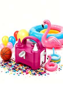 1pc Portable Electric Balloon Inflator, 220V-240V 400W Electric Balloon Air Pump, Suitable For Party Balloon Decoration - EU C Type Plug(220-240V) - View 7