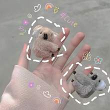 2 Sets Cute Koala Car Interior Decor, Rearview Mirror Control Screen Decoration, Car Sun Visor Clip Accessories - A - View 3