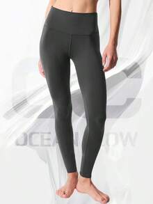 High-Waist Airbrush Legging - Anthracite - View 1