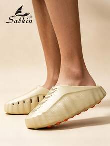 Salkin Designer Mind001 男款訊息拖鞋 卡其色 22 個吸震節點 厚底拖鞋 男用 提升賽前狀態 適合運動員賽前或賽後訓練鞋 男款休閒鞋 舒適鞋履 街頭與居家時尚 日常涼鞋 夏季度假風格沙灘拖鞋 - 卡其色 - 查看 6