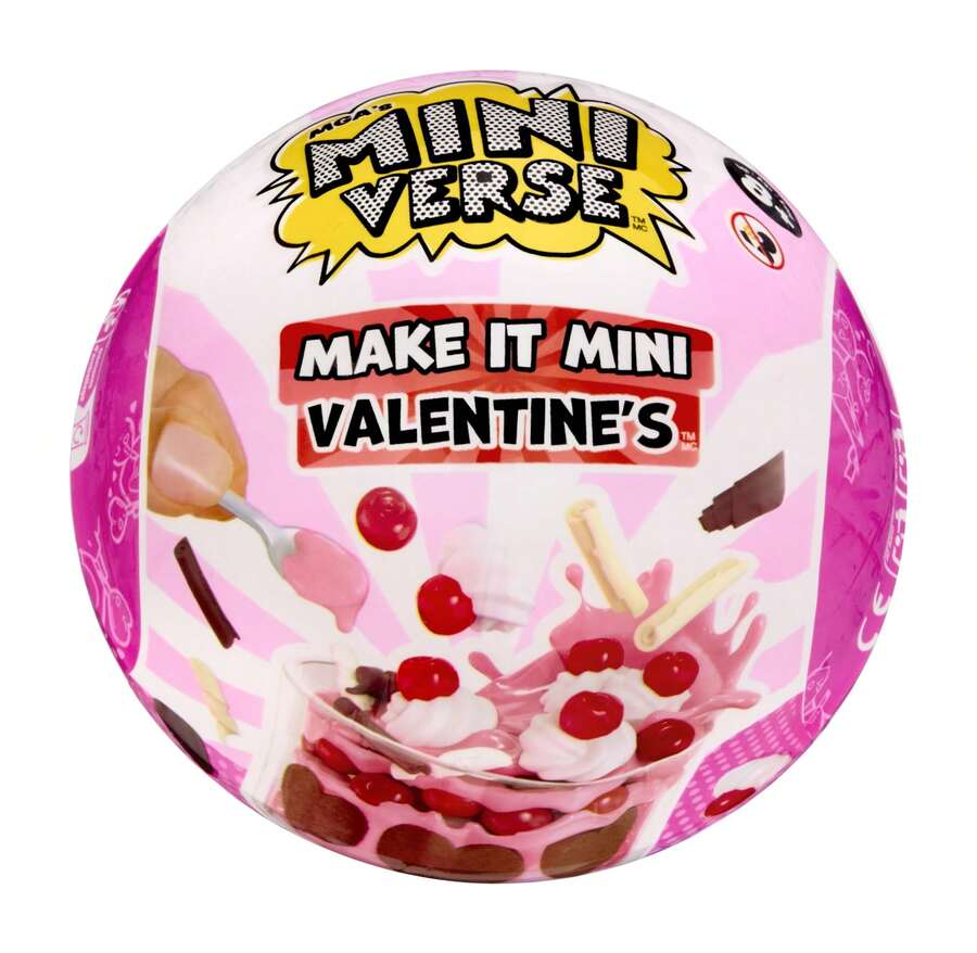 MGA Entertainment MGA Miniverse Make It Mini 情人節迷你收藏品盲盒 季節限定 Sweetheart DIY 手作樹脂仿真食物模型 不可食用 收藏家款(隨機)