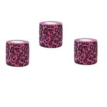 1 Set 3 Rollen lila Leopardenmuster elastische Bandage - geeignet für Fußball, Basketball, Fitness und verschiedene Sportarten - Verschiedenfarbig - Übersicht 4
